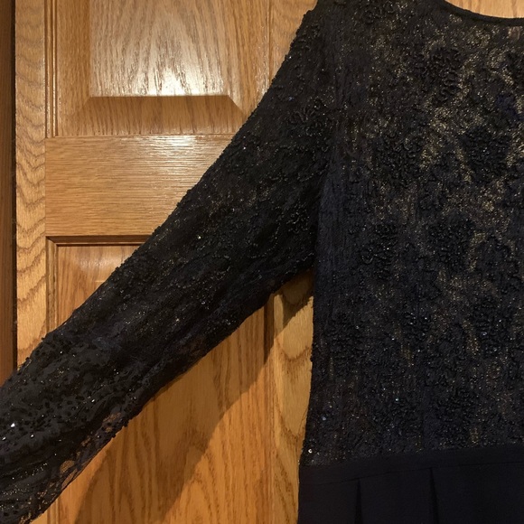 Navy Teri John size 12 peplum dress - Picture 4 of 6